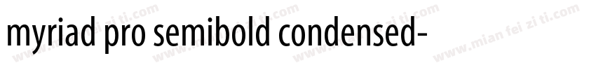 myriad pro semibold condensed字体转换